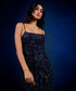 Blue Sequin Maxi Dress